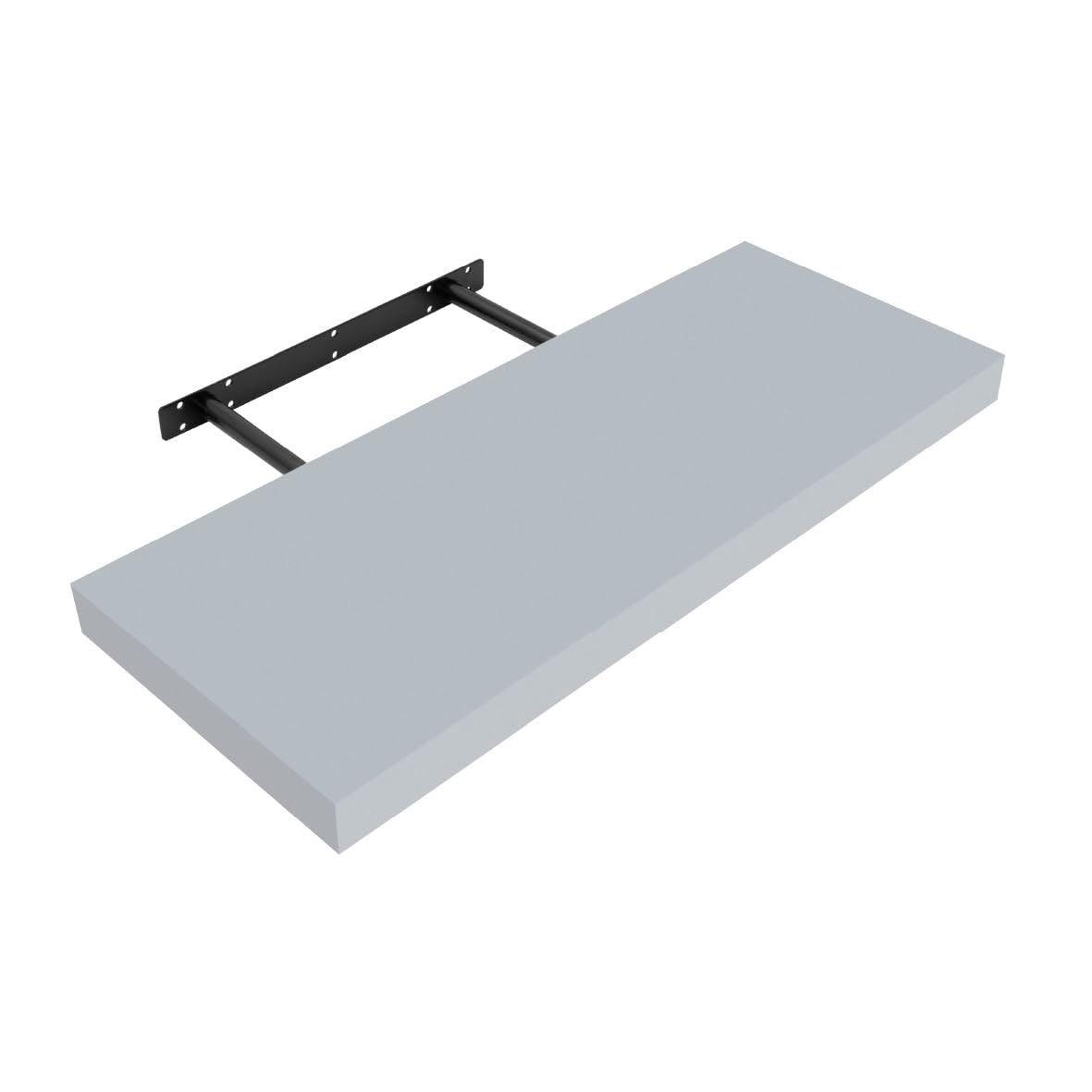 Anika Floating Shelf - Grey High Gloss Finish | 60cm x 23cm | 3.8cm Thick Hollowboard | Max Load 15KG 1