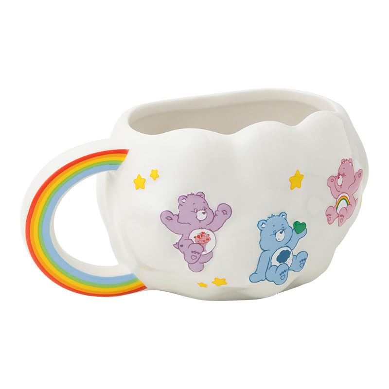 Paladone Care Bears Cloud Shaped Mug with Rainbow Handle - 450ml Ceramic Coffee Cup 9