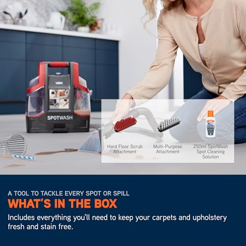 Vax SpotWash Spot Cleaner - Multi-Surface Cleaning for Stains, Spills & Pet Messes | 3.89kg 10