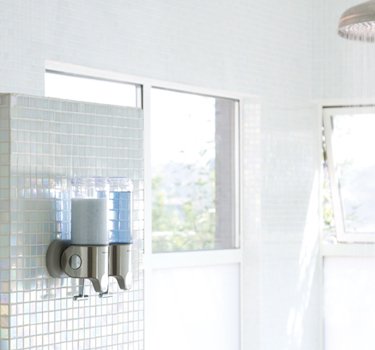 simplehuman BT1029 Triple Wall Mounted Soap Dispenser Pump | 444ml x 3 Capacity | Brushed Stainless Steel 2