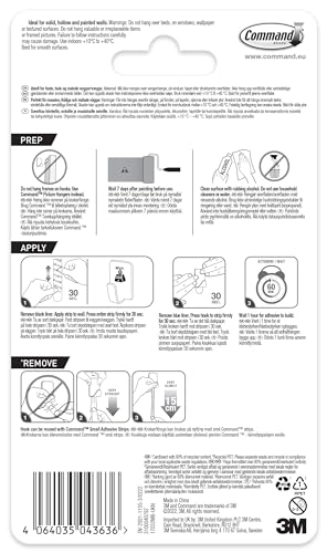 Command Small Metallic Hooks - Damage-Free Hanging | Matt Black | 4 Hooks & 5 Strips 14