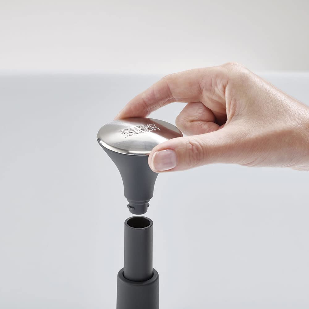 Joseph Joseph Push & Tear Paper Towel Holder - Easy One-Handed Tearing | Grey | Fits Rolls up to 24cm 2