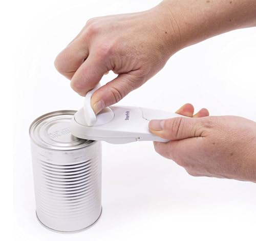 STARFRIT Little Beaver Can Opener - Ambidextrous, Hygienic Lid Hold | Plastic, White 4