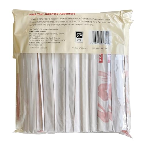 Yutaka Genroku Bamboo Chopsticks - 100 Pack Disposable | Natural Brown | Traditional Style 2