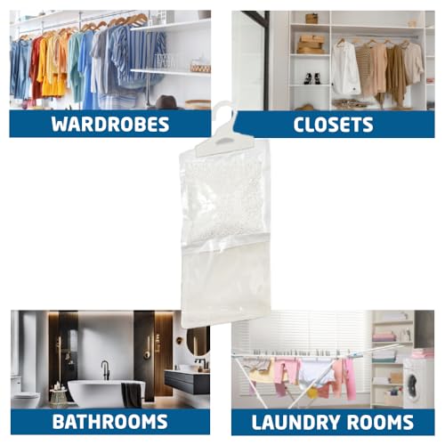 1ABOVE Hanging Wardrobe Dehumidifiers - 3 Pack, 180g Each | Unscented Moisture Absorber for Closets 4