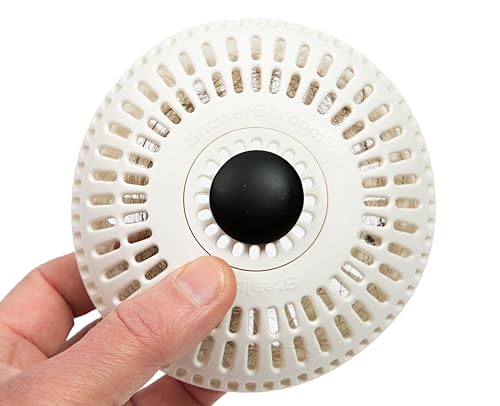 ShowerShroom Stealth Hair Drain Catcher - Catches Hair Out of Sight | Silicone | White 9