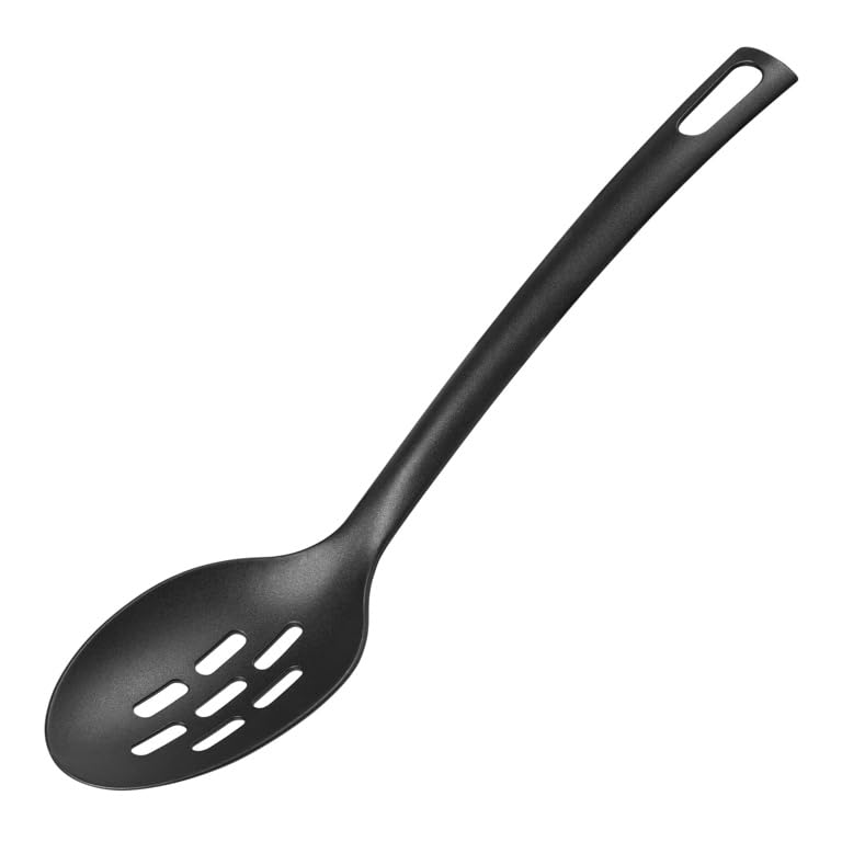 Chef Aid Black Nylon Slotted Serving Spoon | BPA Free | Safe for Non-Stick Cookware | Heat Resistant up to 210°C 3