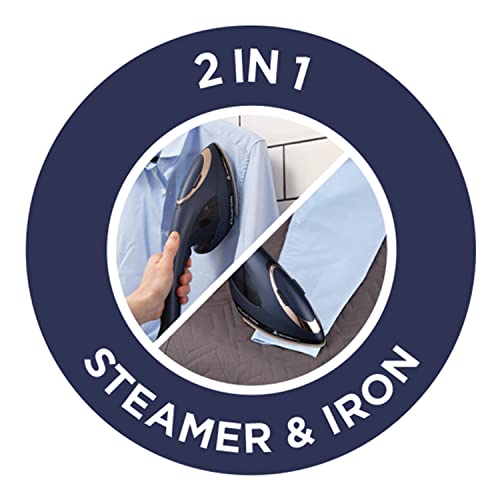 Russell Hobbs Steam Genie 2in1 Handheld Clothes Steamer with Ironing Option | 1700W | 60s Heat-Up 10
