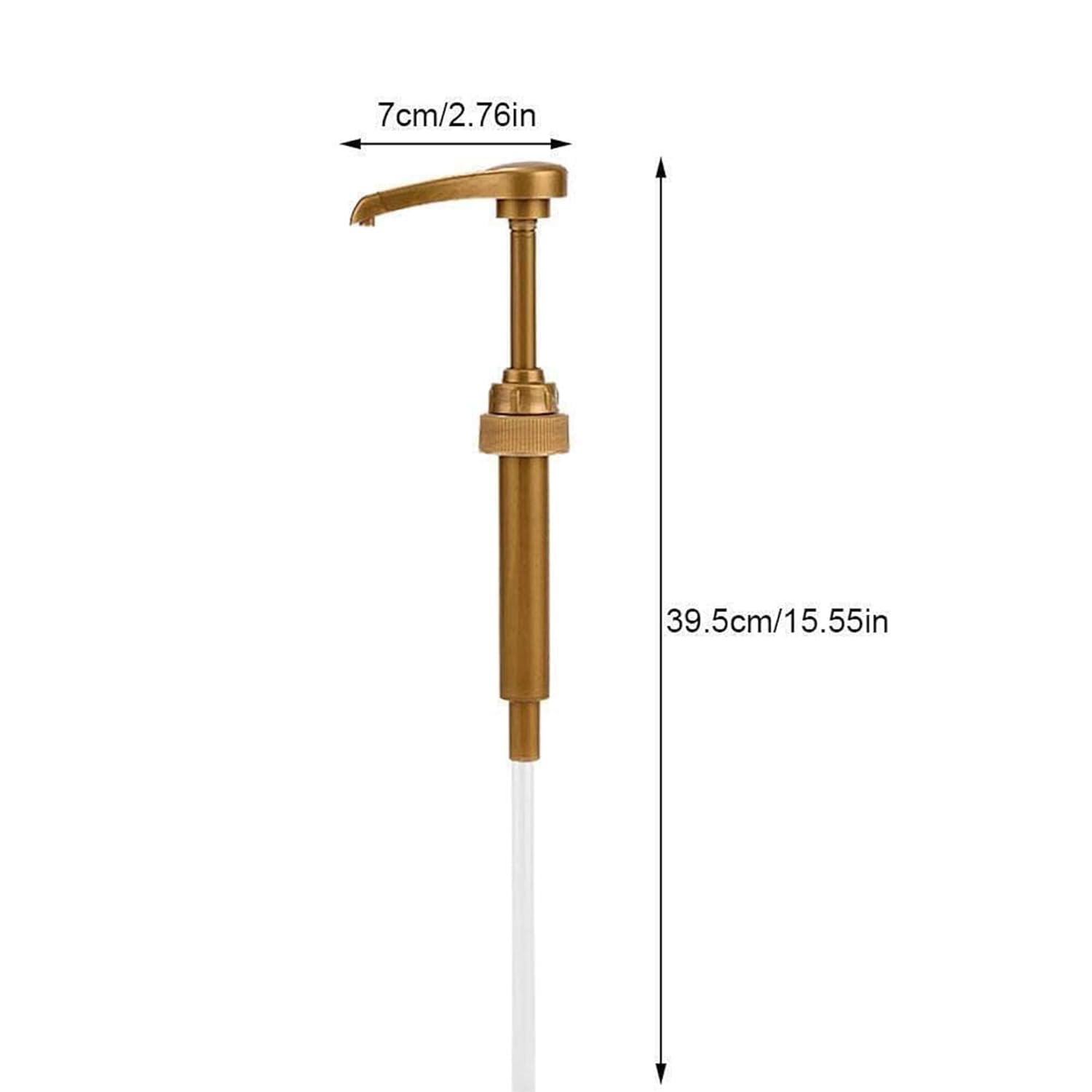 Seba Garden Gold Syrup Pump Dispenser for 750ml Bottles - Food-Grade Plastic, Pack of 2 4