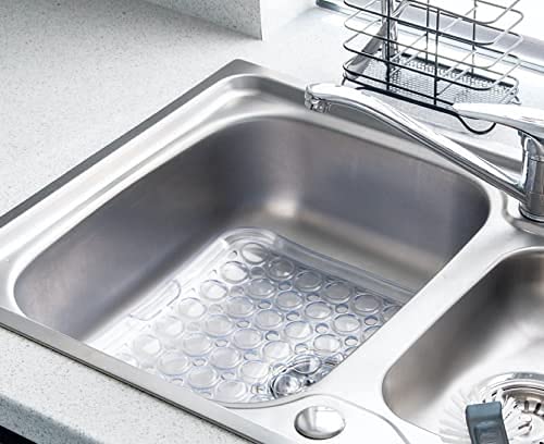 Addis Clear Plastic Sink Mat | Protects Against Scratches | BPA Free | 31W x 1L cm 3