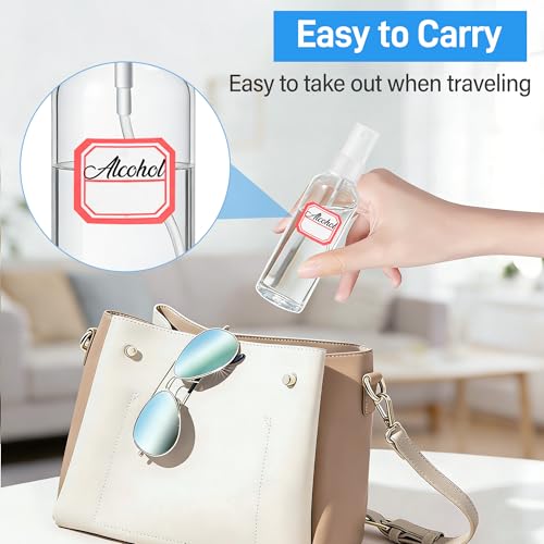 Vonsera 10-Pack 100ml Clear Travel Spray Bottles - Refillable Plastic Mist Atomizers