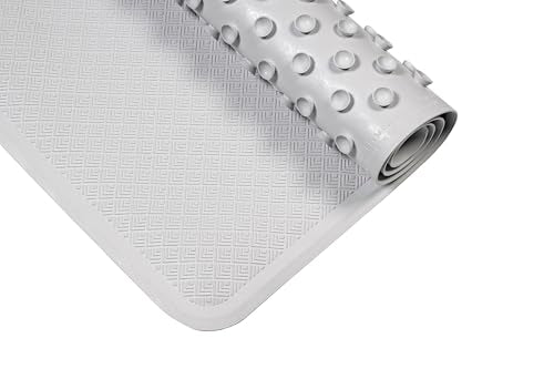 Croydex Rubagrip Non-Slip Bath Mat - Anti-Mould, Natural Rubber | 74 x 34 cm White 3