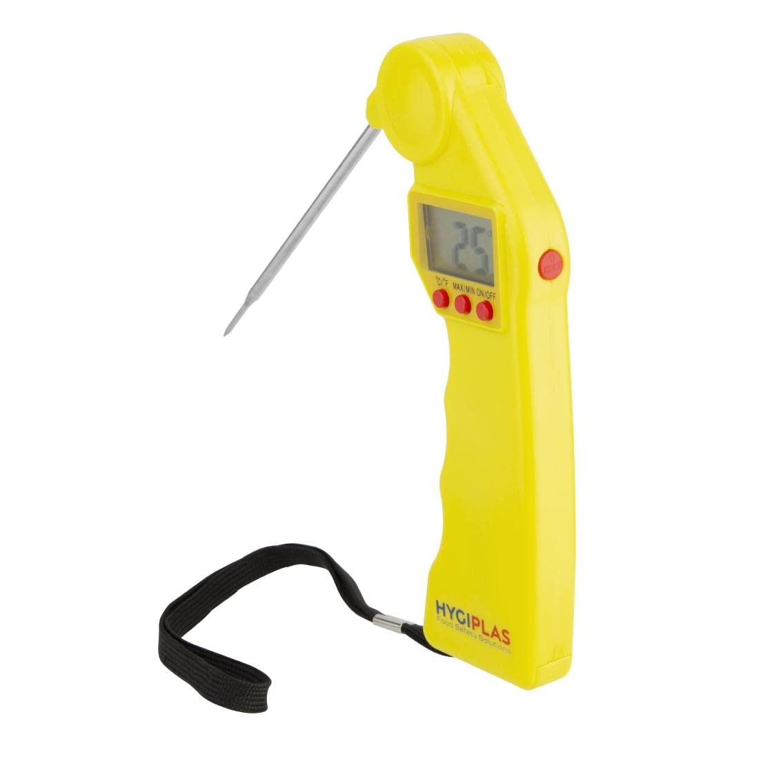 Hygiplas Easytemp Digital Meat Thermometer - Yellow | Fold-Away Probe | -50°C to 300°C 4