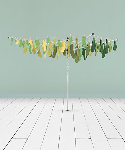 Brabantia Lift-O-Matic Rotary Washing Line - 50M Drying Space | Adjustable Height 129-187cm | Includes Ground Spike & Cover 9