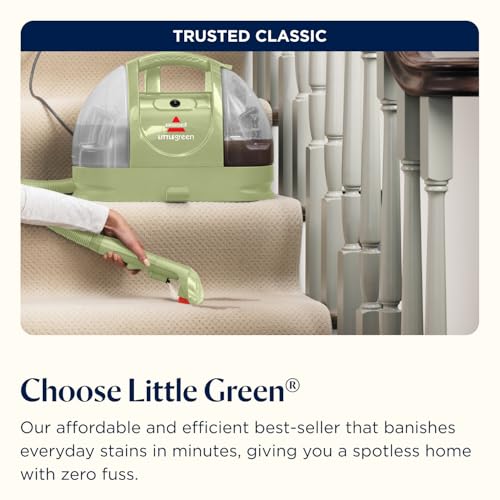 BISSELL Little Green Portable Carpet Cleaner - 7.800 Pa Suction | Dual Tank System | Corded 12