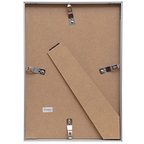 Hampton Frames Aluminium A4 (21x30cm) Silver Picture Frame | Plexi Front | Wall Mount 4
