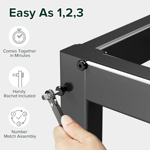 Zinus Elias Double Bed Frame - All-Steel Construction | 12.4'' Underbed Clearance | Black 3