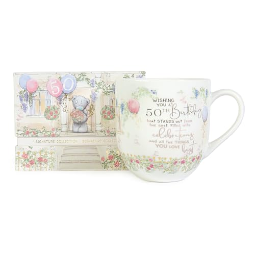 Me To You Bear Tatty Teddy 50th Birthday Luxury New Bone China Coffee Mug | Microwave Safe 2