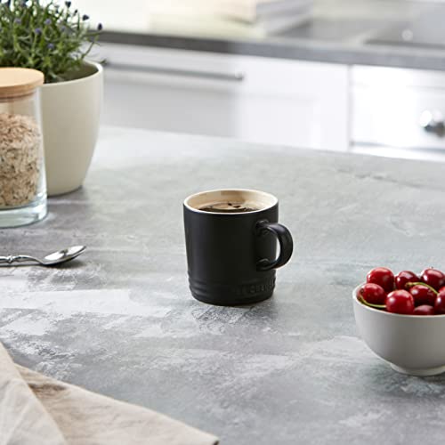 LE CREUSET Stoneware Coffee Mug - 350 ml Capacity | Chip-Resistant Enamel | Matte Black 7
