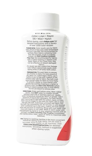 Mouldmaster Rit All-Purpose Liquid Dye - Scarlet, 236ml | For Natural & Synthetic Fabrics 4