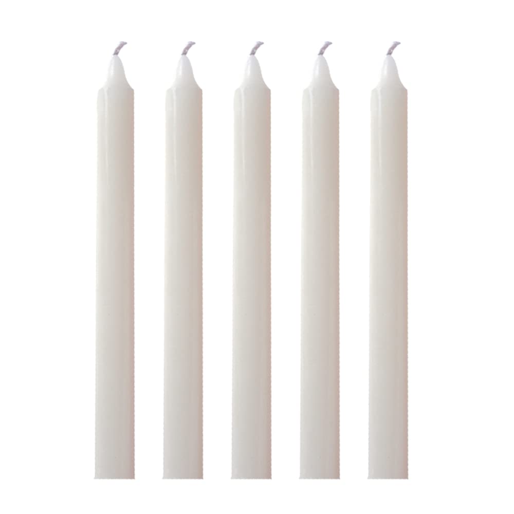 1ABOVE Household Candles - 5 Pack Unscented White Wax | 5 Hour Burn Time