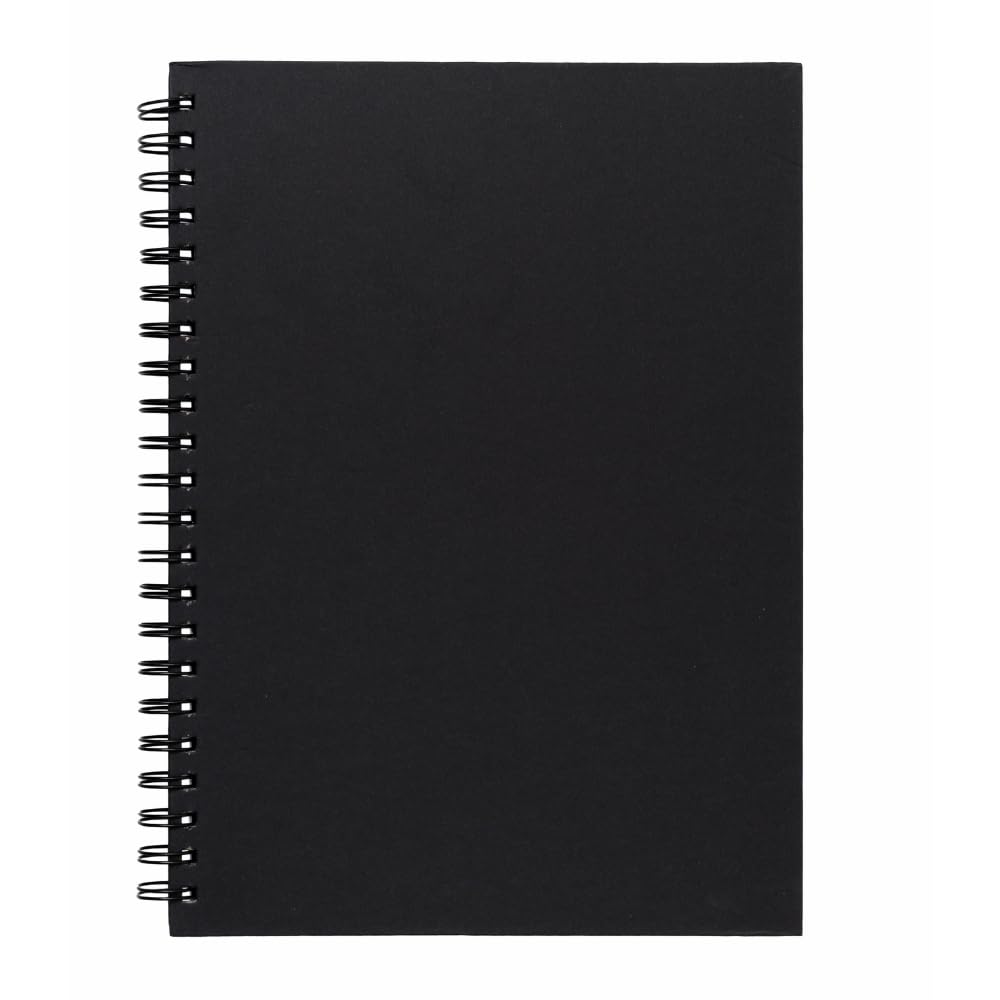 Hawksbill A4 Sketchbook - 40 Sheets/80 Pages, 150GSM, Black Hardback 1