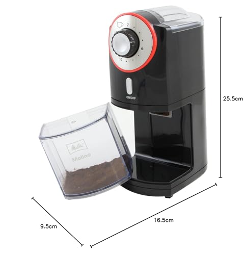 Melitta Molino Electric Burr Coffee Grinder - 17 Settings | 200g Capacity | 100W 5