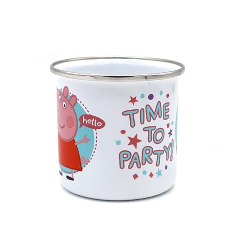 Robert Frederick Peppa Pig Enamel Coffee Mug - Time to Party Design | 350ml Capacity | Dishwasher Safe 4