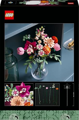 LEGO Botanicals Pretty Pink Flower Bouquet 10342 - 15 Buildable Stems | Adjustable | 749 Pieces 12
