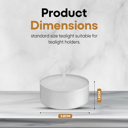 Price's Candles 100 Pack Tea Light Candles - 4 Hour Burn Time | Vegan & Kosher Friendly 3