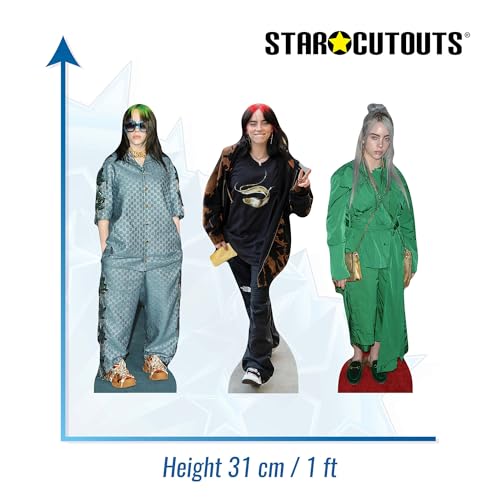 STAR CUTOUTS Billie Eilish Shelf Top Cardboard Cutout - 31cm | CS1395 3