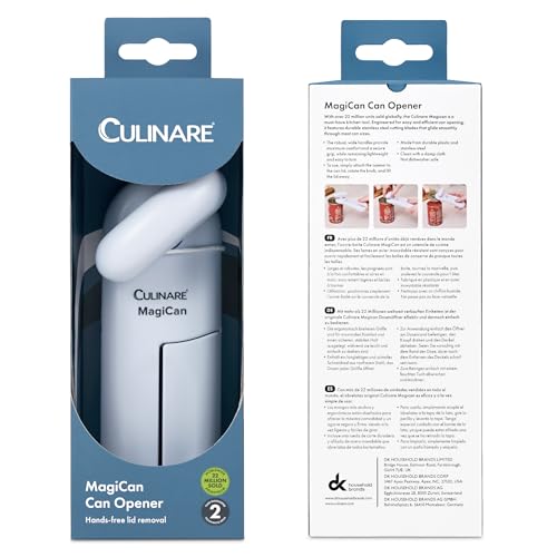 CULINARE MagiCan Opener C10015 - White Manual Can Opener with Stainless Steel Cutting Wheel | Comfortable Handle 11