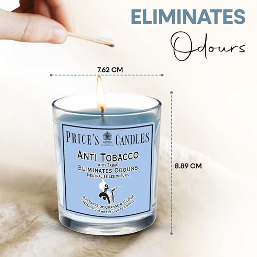 Price's Anti-Tobacco Jar Candle - Orange & Clove Scent | 360g Wax Jar 4