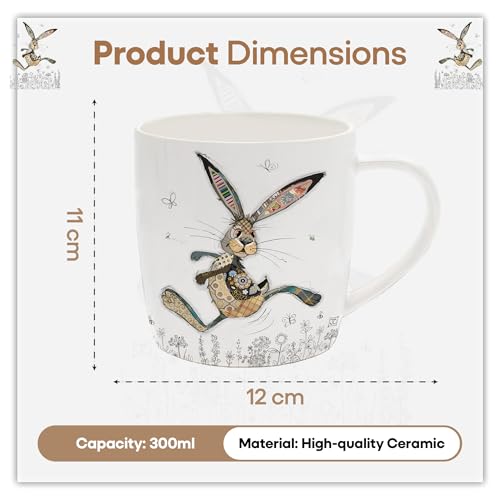 Lesser & Pavey Hesper Hare Ceramic Coffee Mug | British Design | Dishwasher Safe | 250g 2