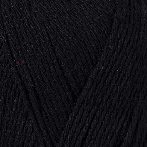 Utopia Crafts Re-Cotton DK Knitting Yarn - 100g Black | 80% Recycled Cotton | 2mm Thickness 3