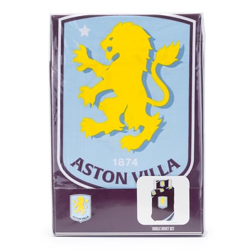 The Gift Scholars Aston Villa FC Single Duvet Cover Set | Reversible Polycotton | 135x200cm 4