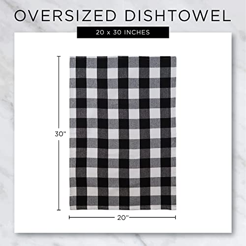 DII Buffalo Check Kitchen Collection Dishtowel Set - Pink & White | 20x30 Inches | 3 Pack 10