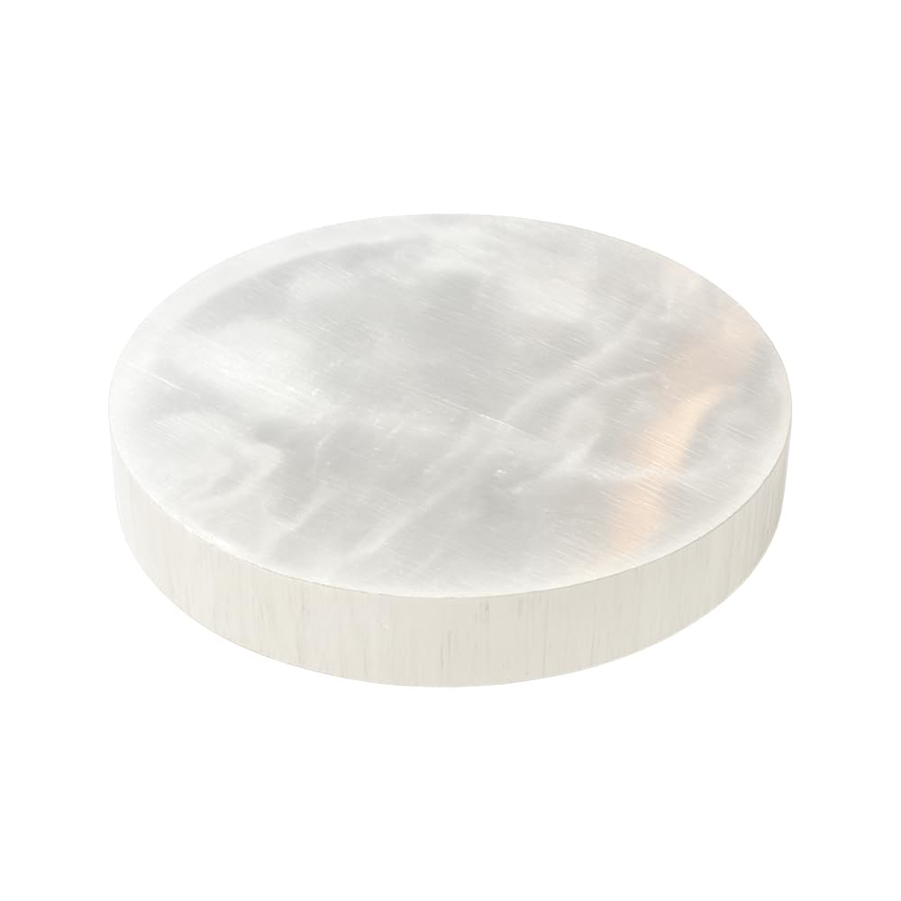 VIE Selenite Charging Plate - Clarity & Consciousness | Natural Stone | 7cm Round 1