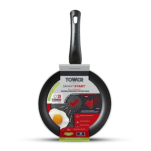 Tower T700303 SmartStart Classic 32cm Aluminium Frying Pan with Aeroglide Non-Stick 12