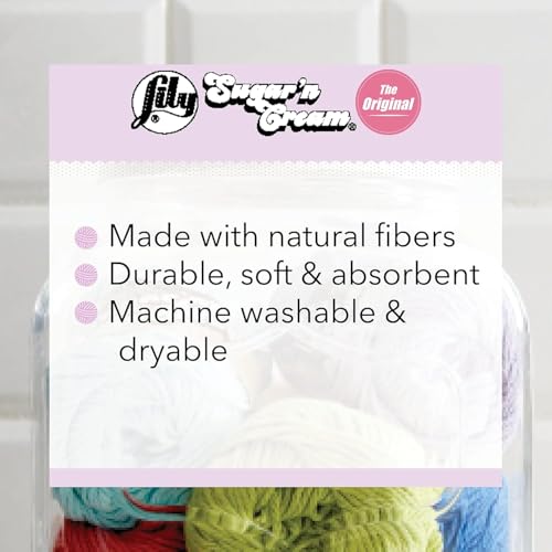 LILY Sugar 'N Cream Yarn - 100% USA Grown Cotton | Worsted Weight | Sage Green | 70.9g 13