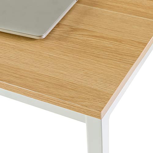 Zinus Jennifer Home Office Desk - Metal Frame, Wood Top | 140 x 61 x 74 cm | Natural Finish 10