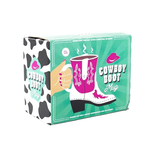Gift Republic Cowboy Boot Mug - Pink Ceramic Novelty Cup | 300ml Capacity | Microwave & Dishwasher Safe 3
