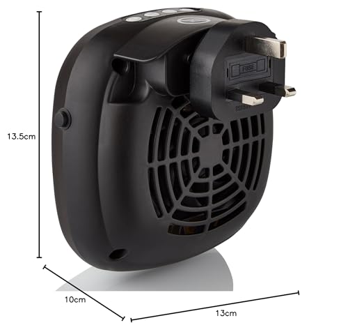 Swan SH27010N Plug-In Fan Heater - 700W, 12 Hr Timer, LED Display, Black 8