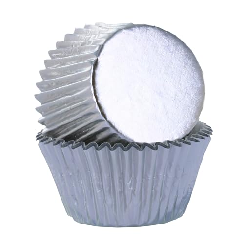 Baked with Love Silver Foil Baking Cases - Pack of 50 | Standard Size | Greaseproof 2