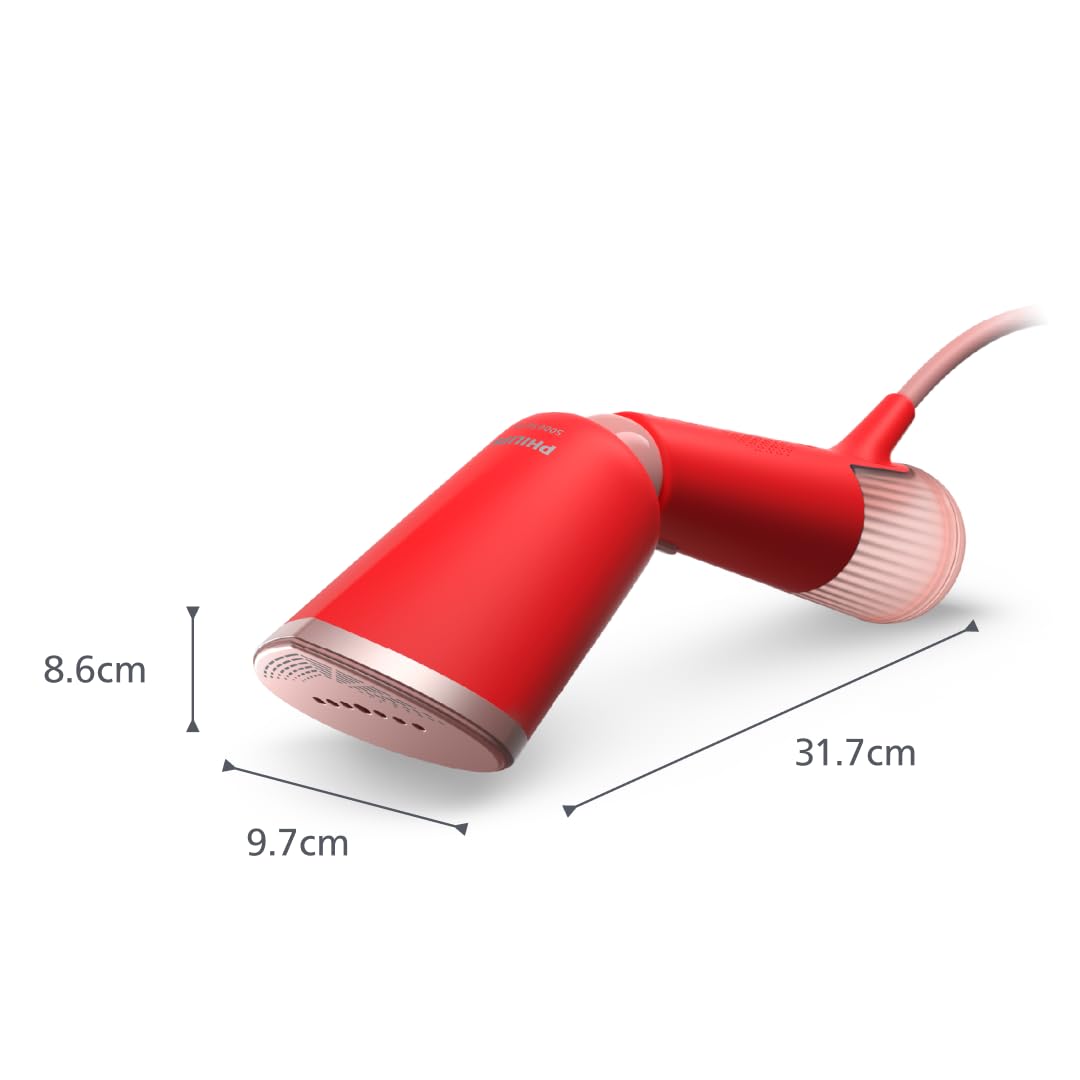 Philips 5000 Series Handheld Steamer - 1400W Power, 24g/min Steam, 35s Heat-up | Red 7