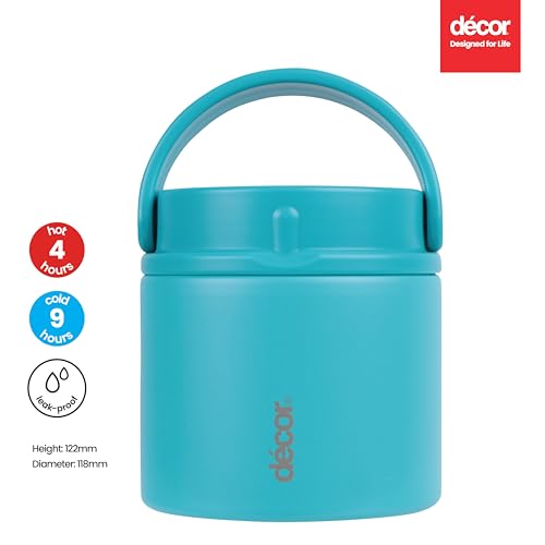 Décor Vacuum Insulated Food Flask 600ml Hot & Cold Stainless Steel Portable 4
