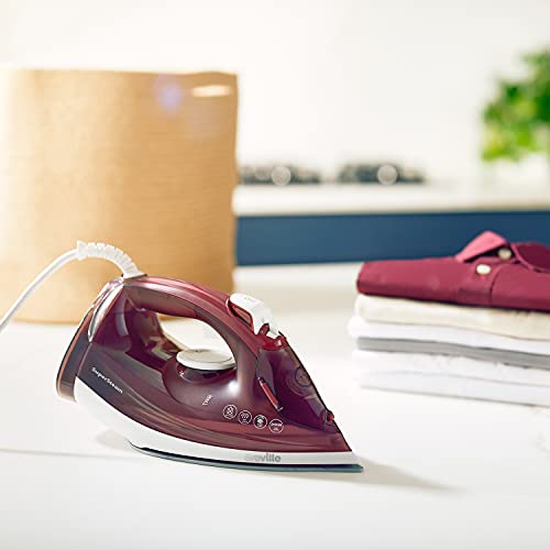 Breville SuperSteam Steam Iron - 2400W | 180g Steam Shot | Ceramic Soleplate | Red 10