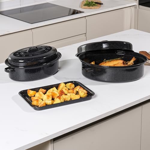 Salter Self-Basting Roaster - 38cm Oval, PFAS-Free Vitreous Enamel, Oven Safe to 230°C 11
