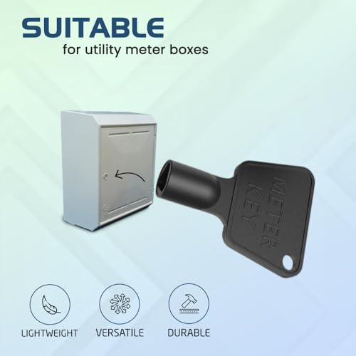 1ABOVE 2 Pack Triangular Utility Access Keys - Black Plastic for Gas, Electric & Water Meter Boxes 4