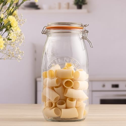 Kilner Clip Top Jar - 2 Litre Airtight Glass Storage for Preserving & Pantry | Dishwasher Safe 2
